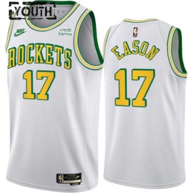Maillot Basket Enfant Houston Rockets Tari Eason 17 2022-23 Nike Classic Edition Blanc Swingman